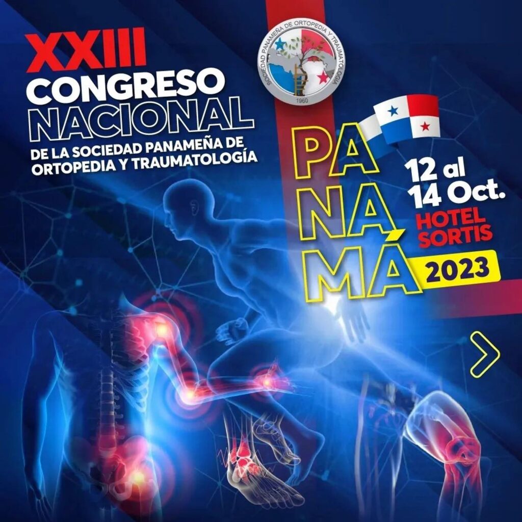 Afiche Congreso Ortopedia Panamá 2023.